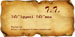 Tölgyesi Tímea névjegykártya