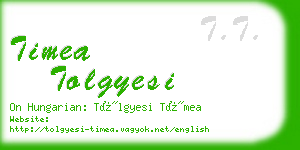 timea tolgyesi business card
